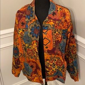 Coldwater Creek Floral Tribal Jacket